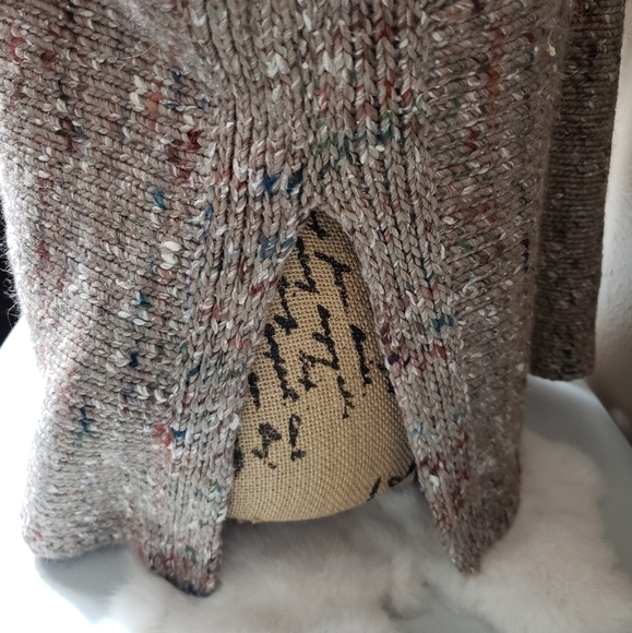 Lafayette 148 Virgin Wool Blend 1/2 Sleeve Marled Knit Cardigan -Size S/P - Picture 8 of 9